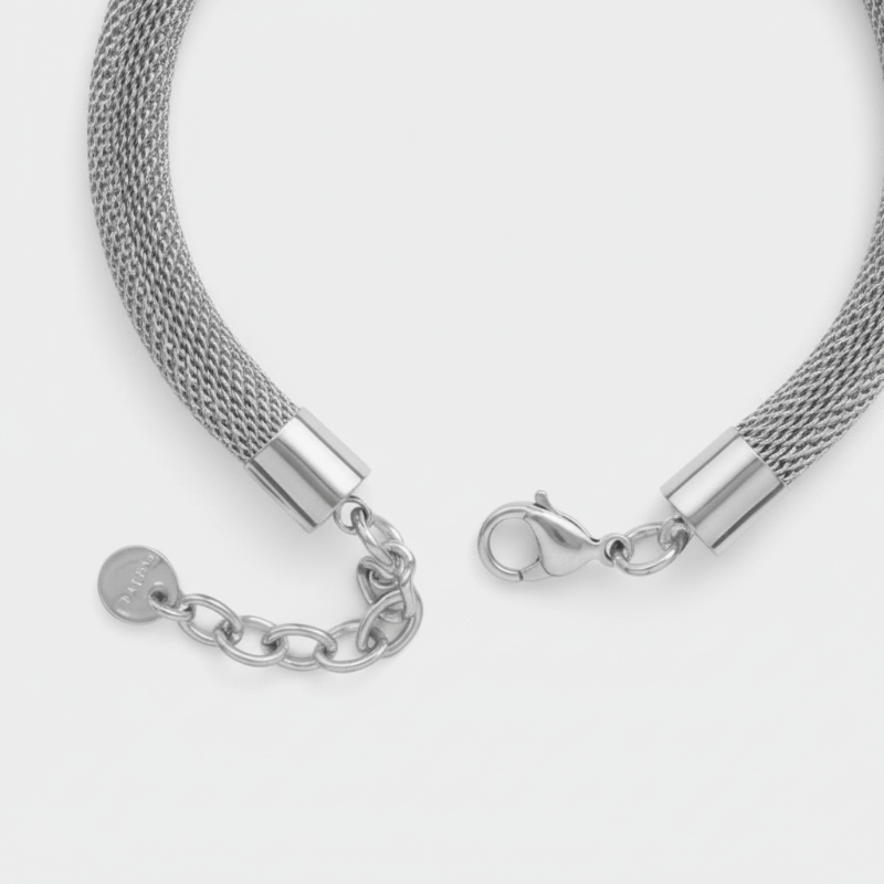 Geometric Zircon Mesh Bracelet - Nue Jewelz