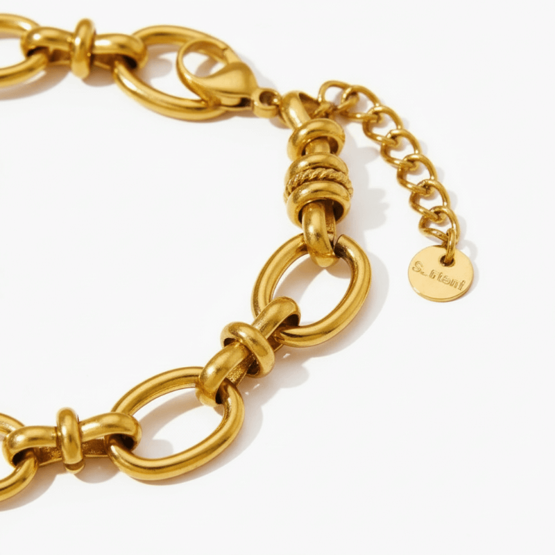 The Golden Knot Link Bracelet - Nue Jewelz