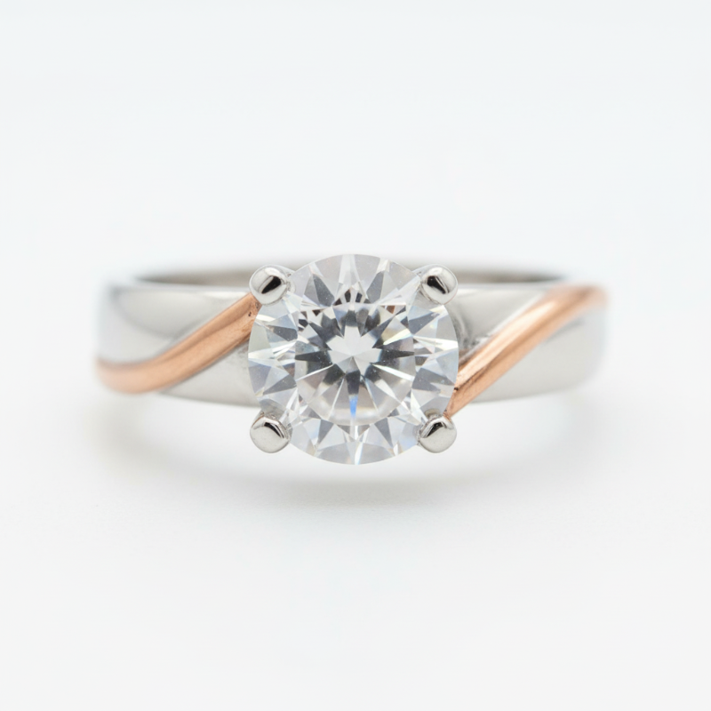 Promise Cross Ring - Infinity Band Solitaire Ring | Nue Jewelz - Nue Jewelz