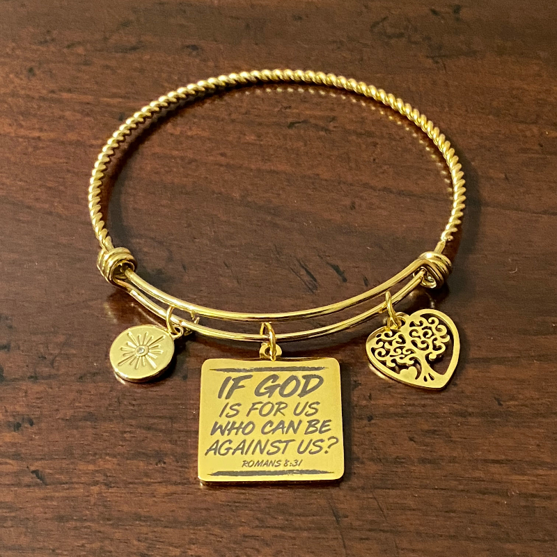 Elegant Stainless Steel Charm Bracelet – Inspiring Gift by NueJewelz