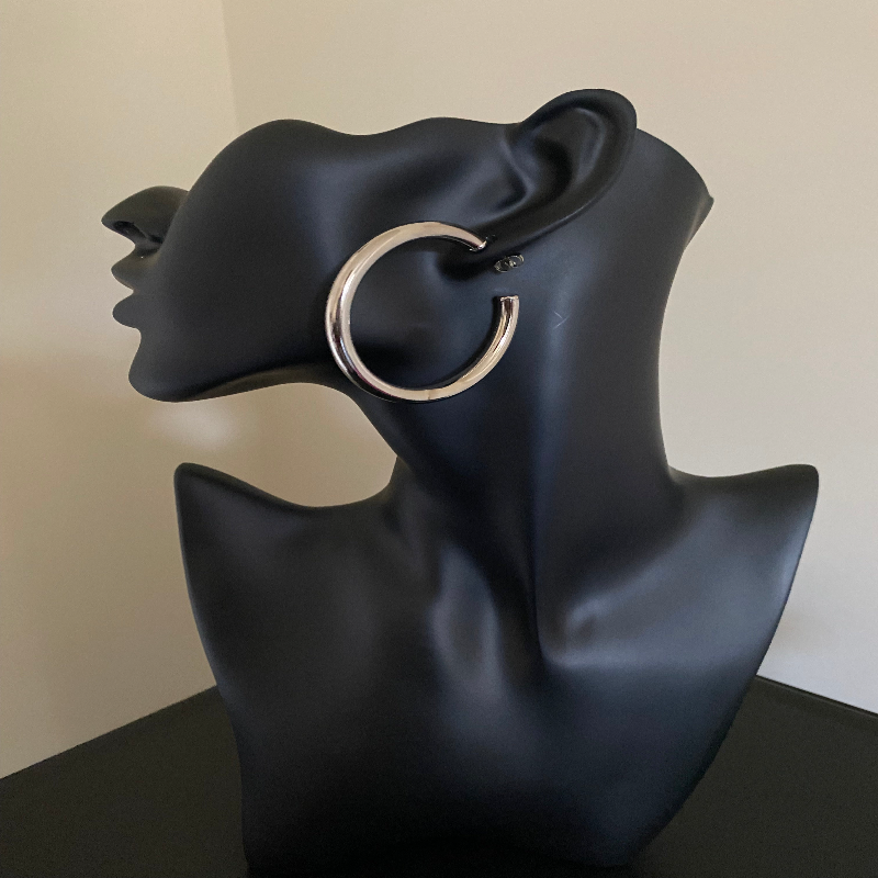 Stainless Steel Open Hoop Earrings