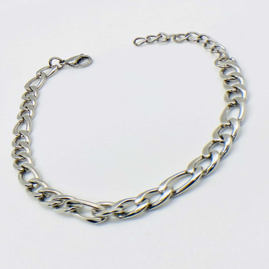 titanium steel geometric link bracelet
