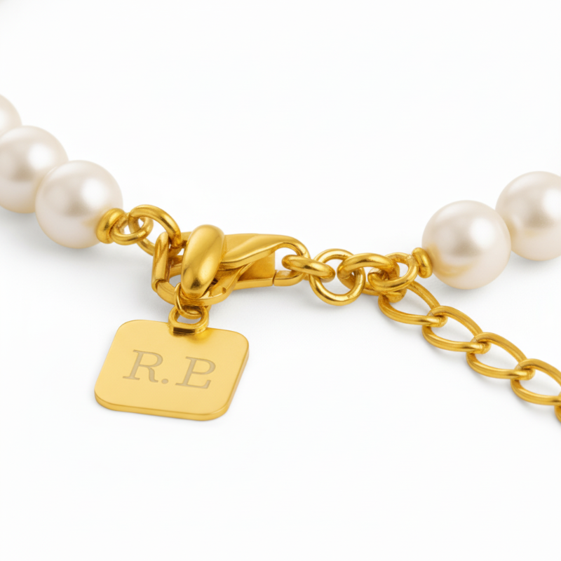 The Grace Bead Bracelet - Pearl Beaded Bracelet Women Gold Titanium | Nue Jewelz - Nue Jewelz 