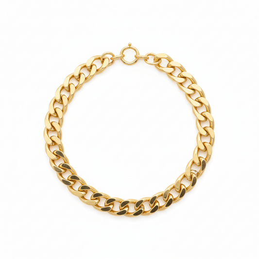 The Glow Link Chain gold-plated adjustable anklet and bracelet with tarnish-resistant stainless steel design