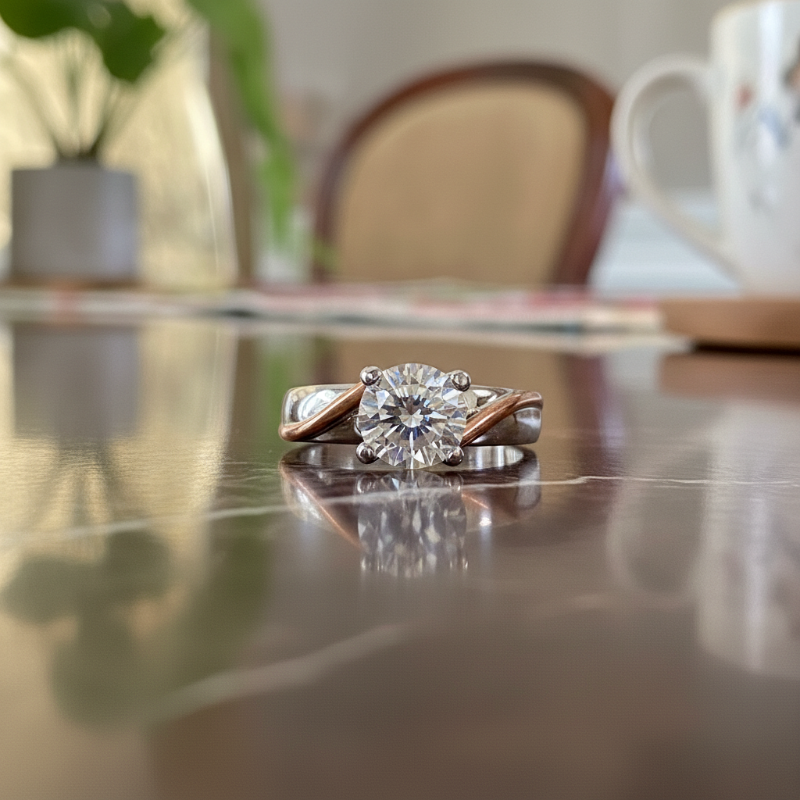 Promise Cross Ring - Infinity Band Solitaire Ring | Nue Jewelz - Nue Jewelz 